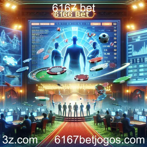 Imagem promocional da 6167 bet mostrando a plataforma e suas vantagens